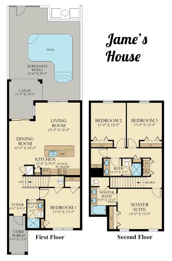 C - New 4 Bedroom Home - 5 Miles To Disney - Free Water Park - Private Pool Kissimmee Ngoại thất bức ảnh